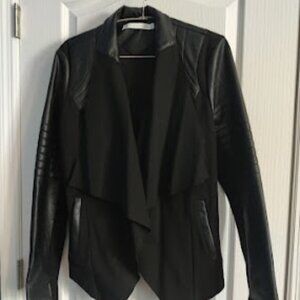 Almost New - Blanc Noir Drape Front Jacket, XL Black